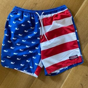 Vineyard Vines American Flag Swim Trunks